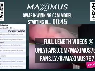 maximus_787 from Chaturbate is Freechat